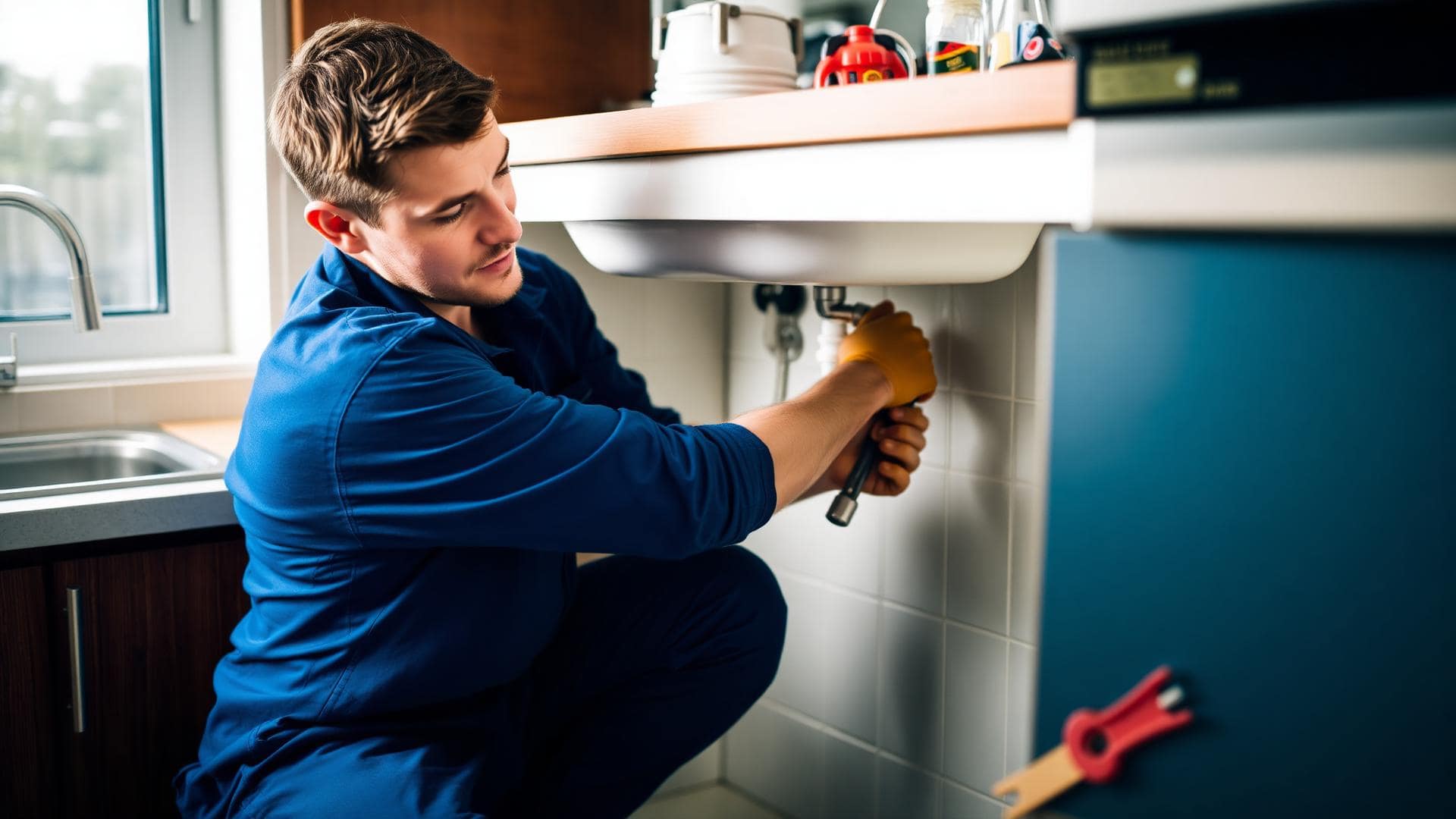 Plumbing service technician